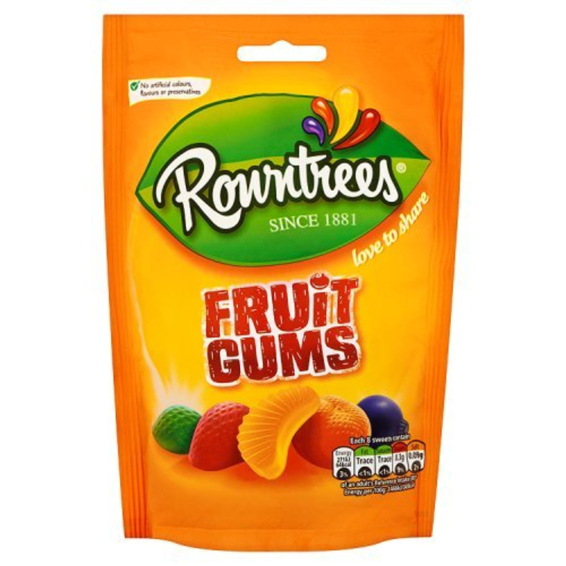 Rowntree's Fruit Gums Pouch (Ireland)