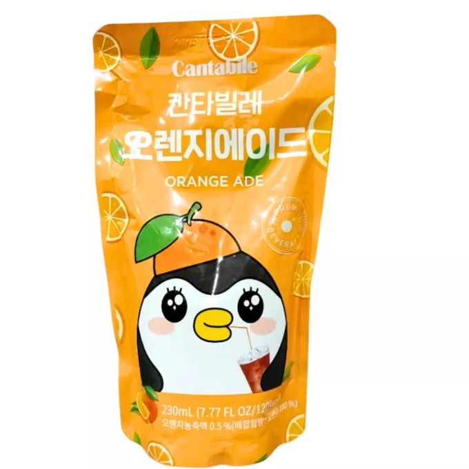 Cantabile Orange Ade Pouch Drink pack of 10x230ml (Korea)