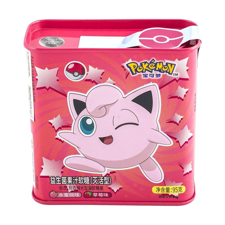 Pokemon Vitamin C Candy Strawberry & Peach 95g (6pck)