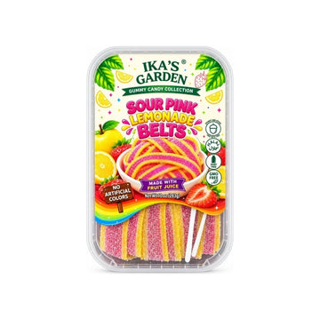 Ika's Garden Sour Pink Lemonade Belts 283g