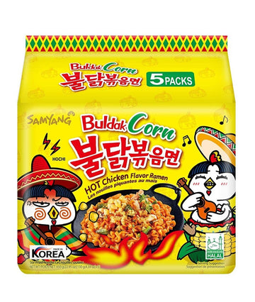 Buldak Spicy Chicken Ramen Corn 5pck