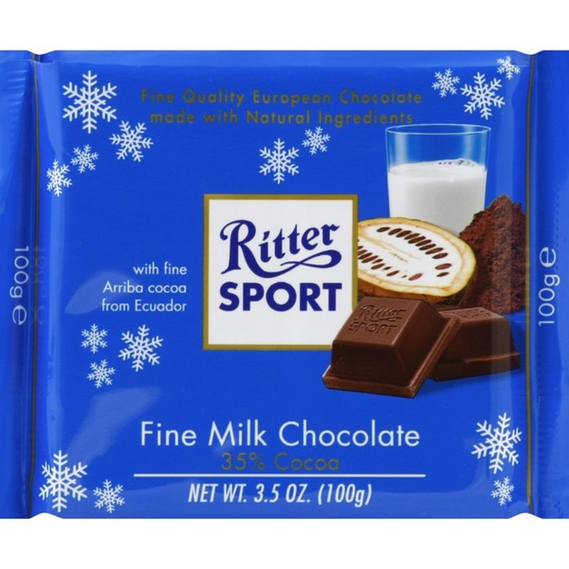 Ritter Sport Fine Milk Chocolate 35% Cocoa (German)