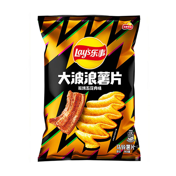 Lays Chips Grilled Pork Wavy 70g (China)