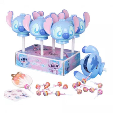 Leda Mega Stitch Head Lollipop Peach & Strawberry – 80g (China)