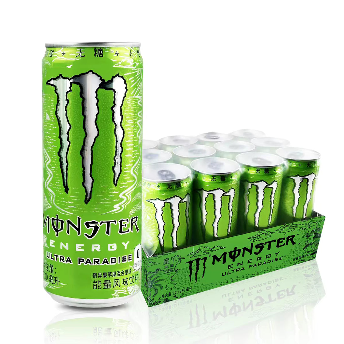 Monster-Energy Drink Kiwi Apple Mixed Fruit 330ml (China)
