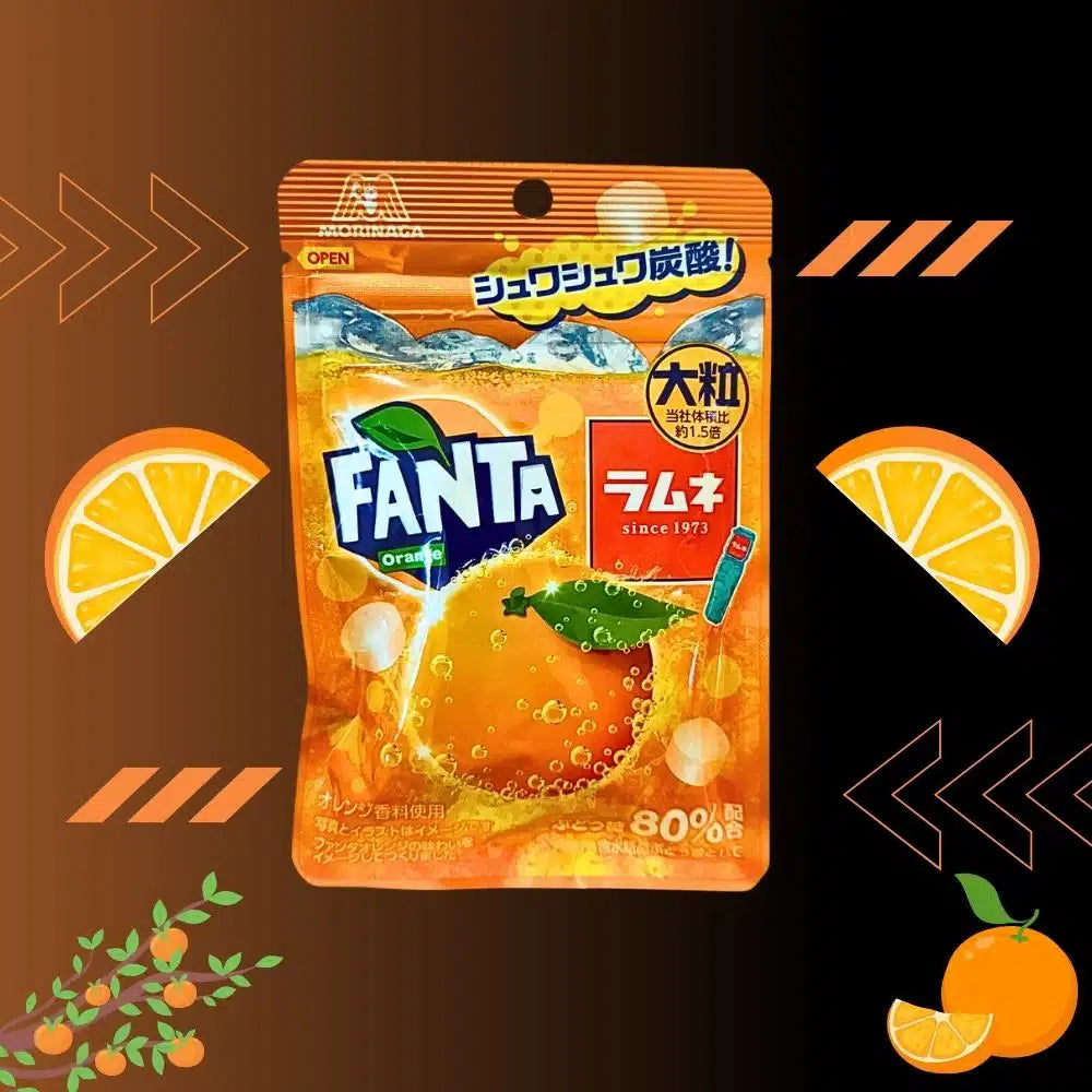 Morinaga Ramune Fanta Orange Candy 10 Pack x25g (Japan)