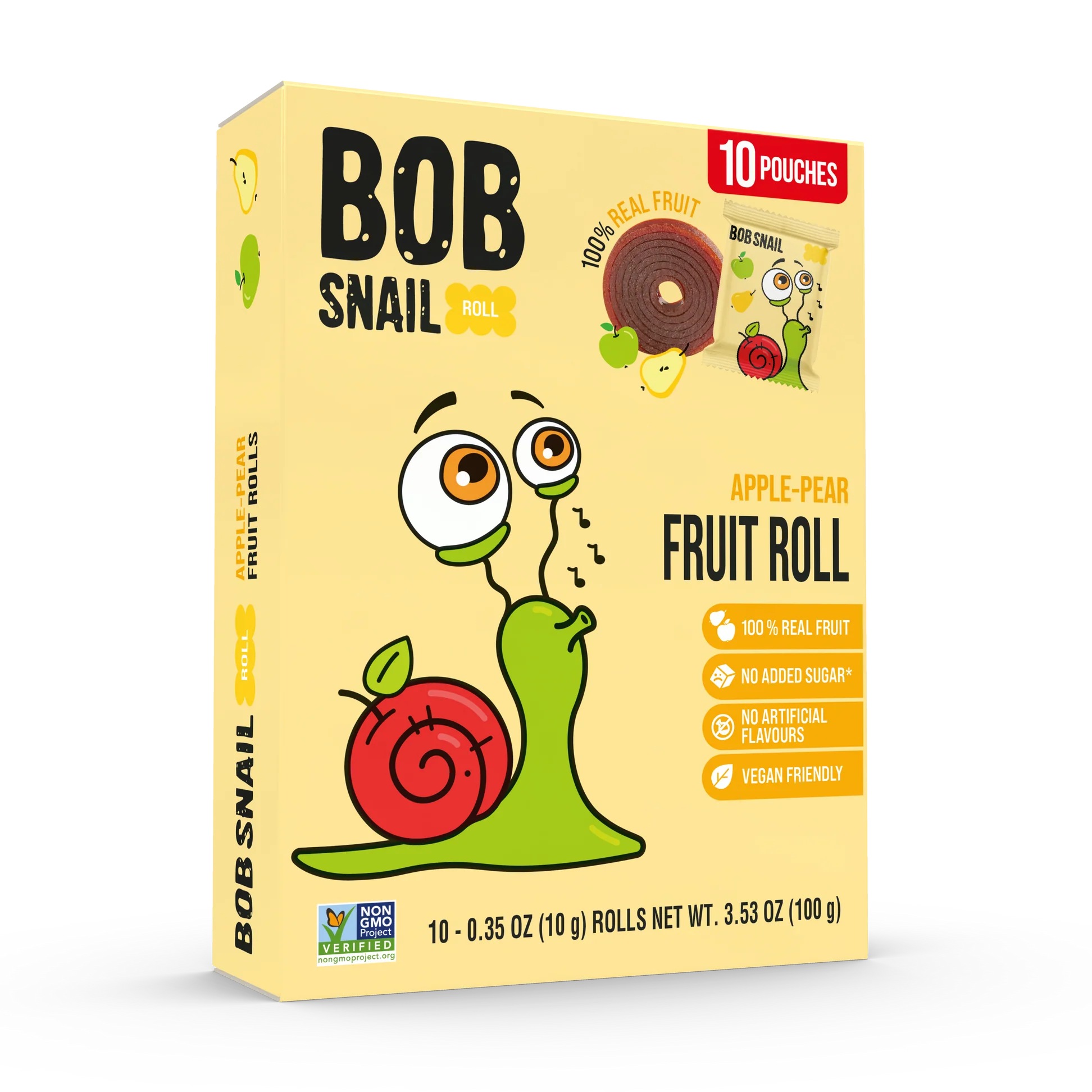 Bob Snail Fruit Rolls Apple Pear Box of 5x100g (European)