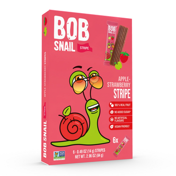 Bob Snail Fruit Stripes Apple Strawberry Pack of 7 (European)