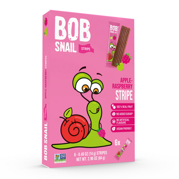 Bob Snail Fruit Stripes Apple Raspberry Pack of 7 (European)