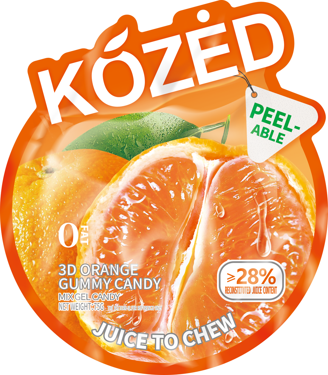 Kozed Peelable Gummy 3D Assorted Flavors 75g (China)