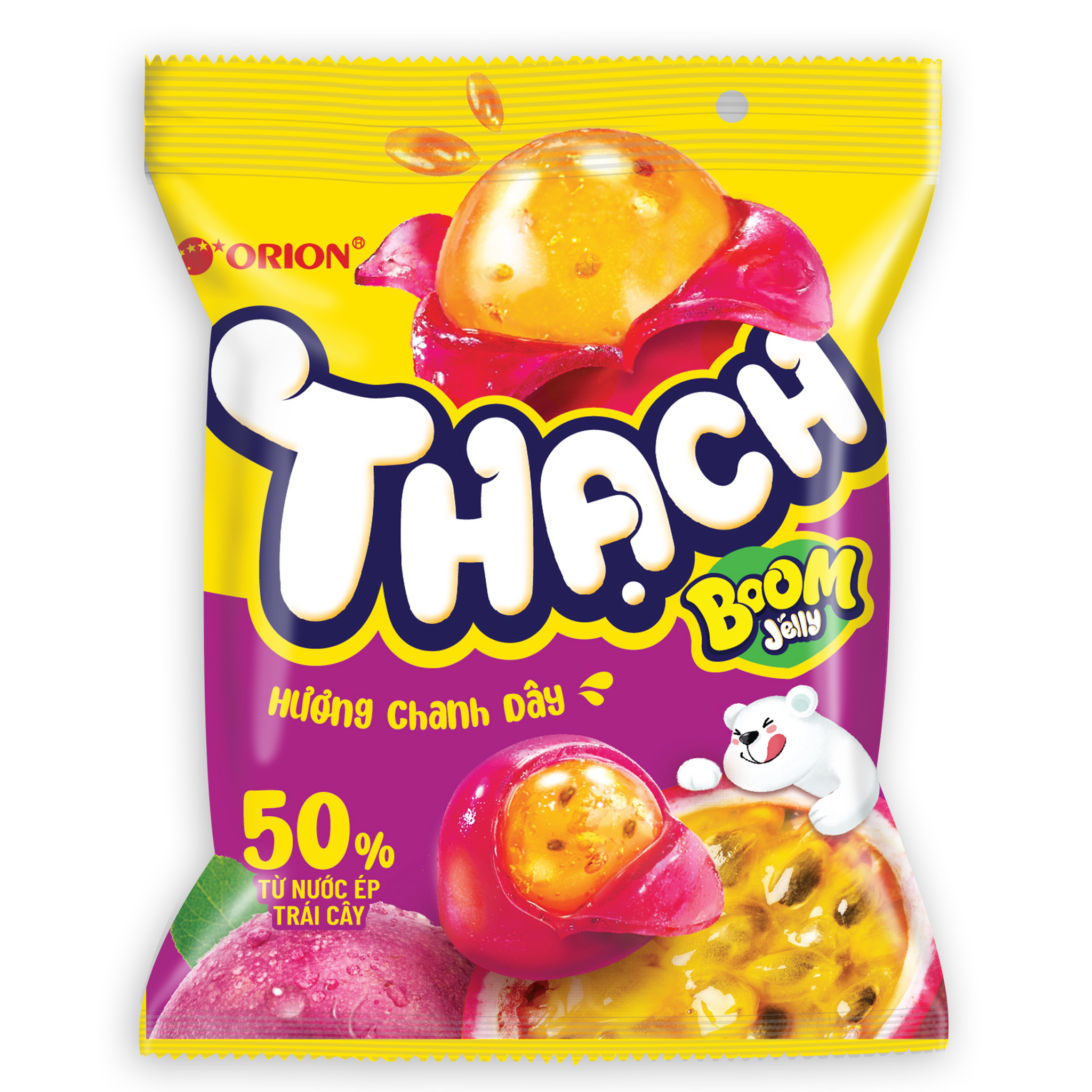 Orion Boom Jelly Gummy Passion Fruit 52g (Vietnam)
