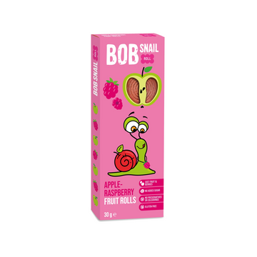 Bob Snail Fruit Rolls Apple Raspberry Pack of 24x30g (European)