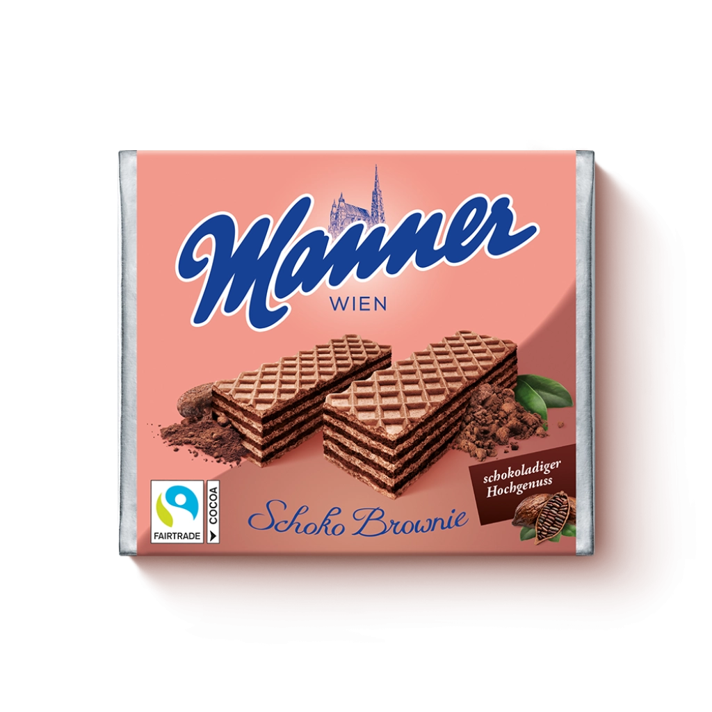 Manner Schoko Brownie Wafers 12pck x 75g (Austria)