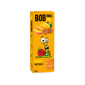 Bob Snail Fruit Rolls Mango Sweets Pack of 24x30g (European)