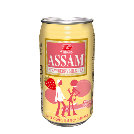 Assam Strawberry Milk Tea 340ml Can (Taiwan)