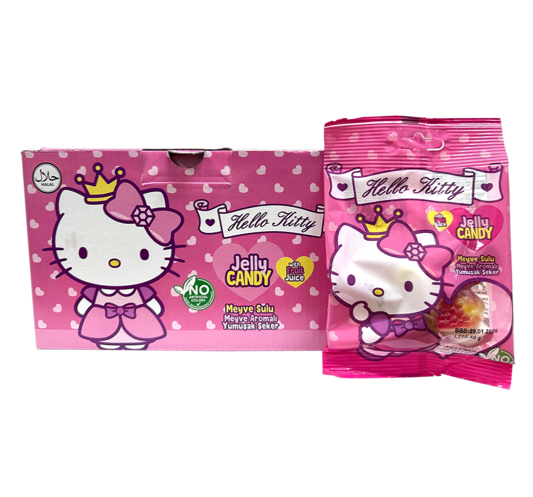 Hello Kitty Jelly Candy Strawberry 24pck x 40g (Turkey)