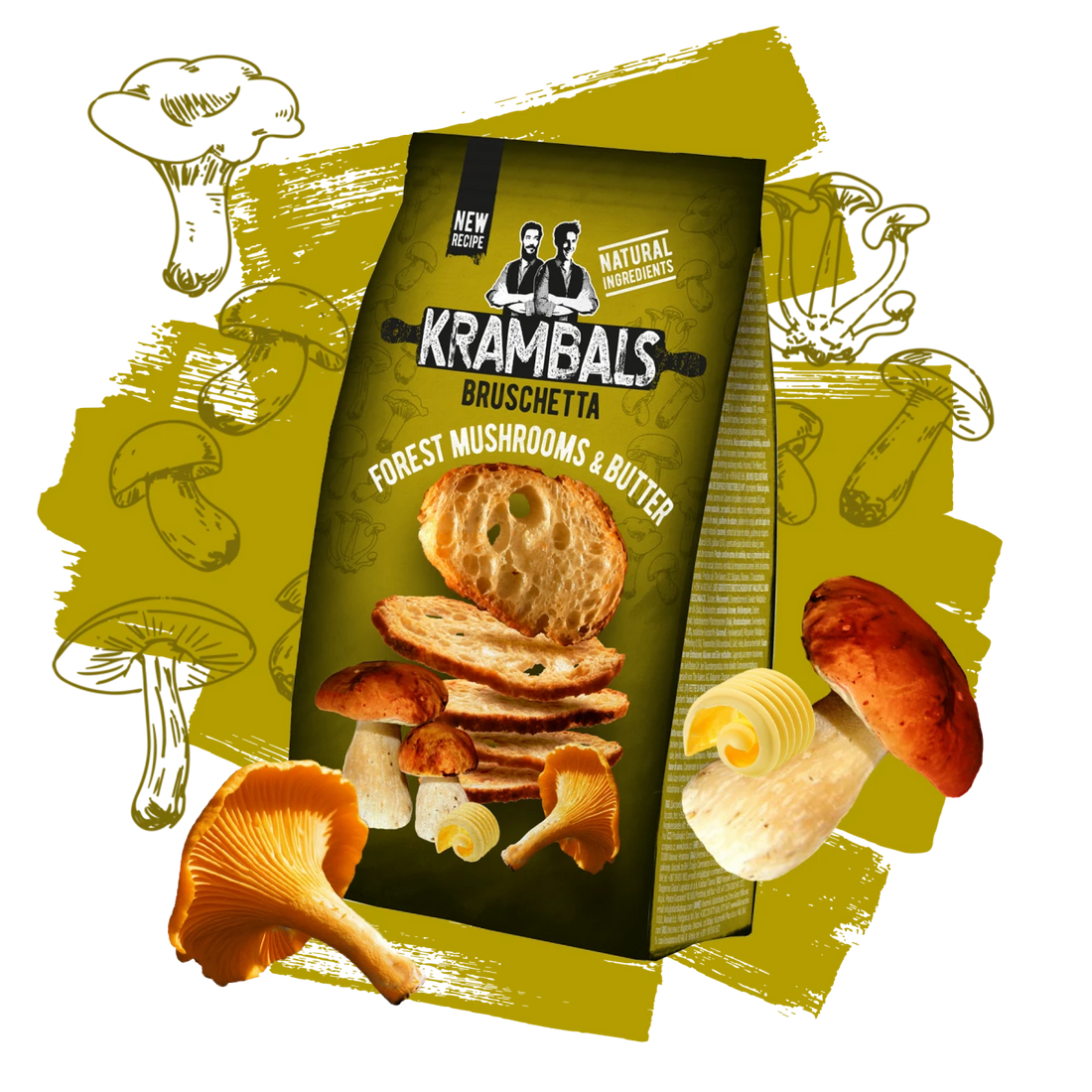 Krambals Bruschetta Mushrooms Butter 70g (Europe)