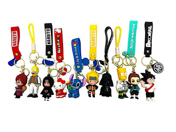 Anime & Character Figurine Keychains (variety 10 pack)