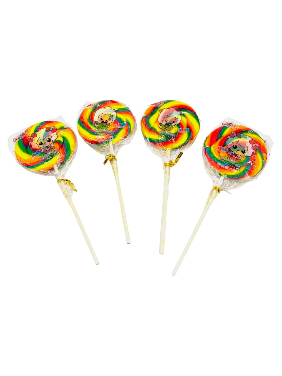 Twist Rainbow Lollipops 10 pieces (China)