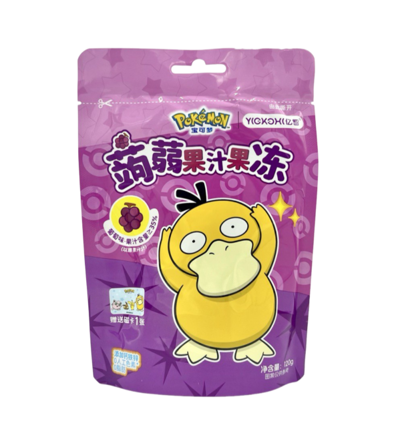 Pokemon Konjac Juice Jelly Grape Gummy 120g (China)