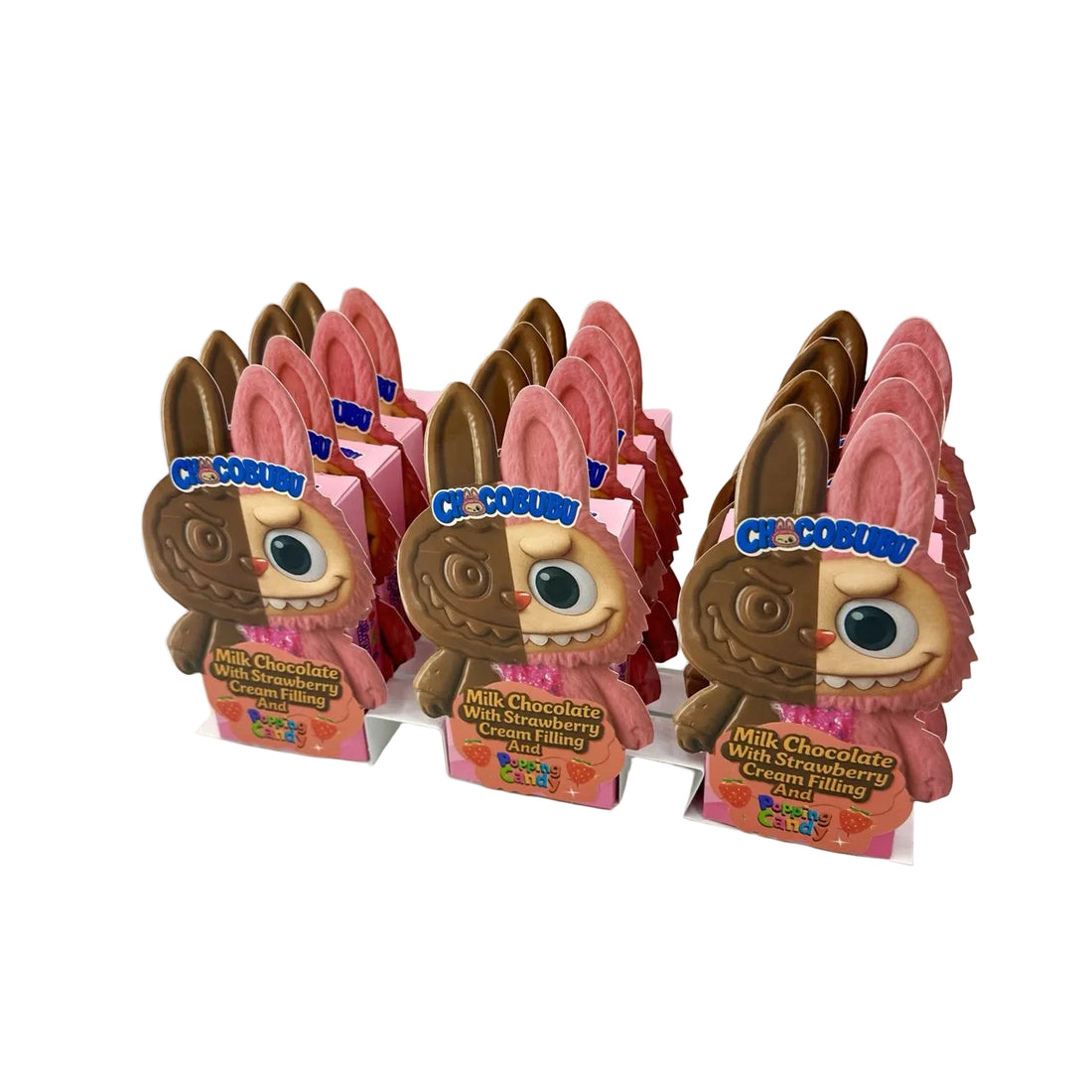 Chocobubu with Strawberry Cream Filling and Popping Candy 100g