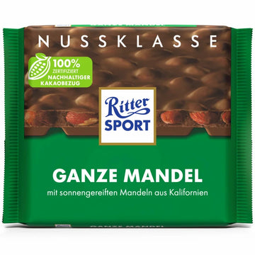 Ritter Sport Milk Whole Almonds 100g (Germany)