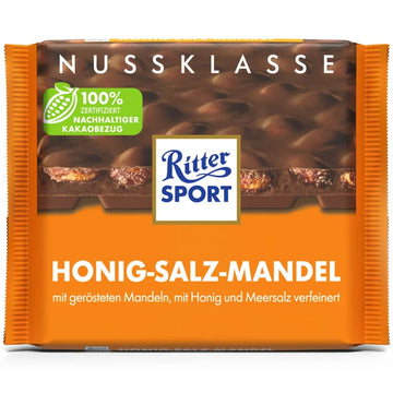 Ritter Sport Milk Honey Salt Whole Almond 100g (Germany)