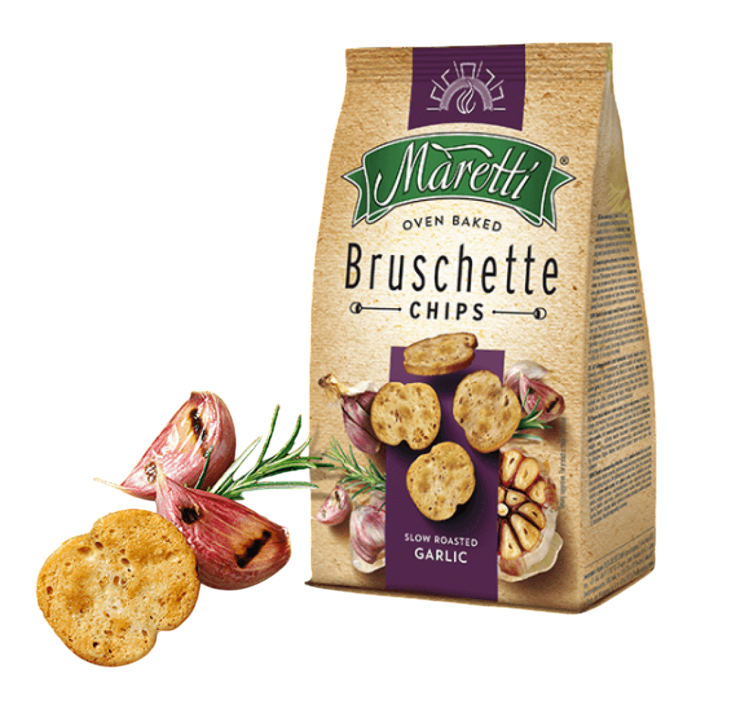 Maretti Bruschette Chips Roasted Garlic 142g (Italy)