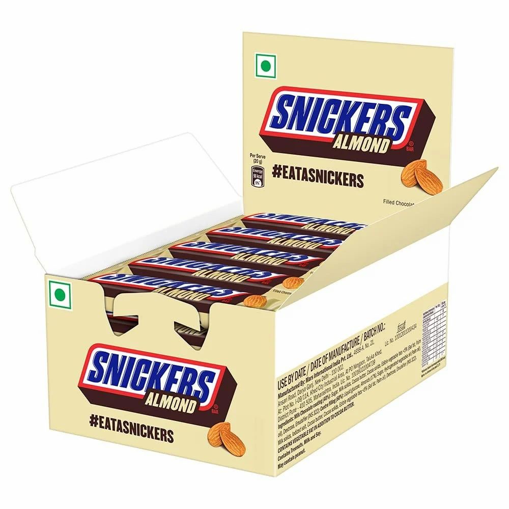 Snickers Almonds Chocolate Bar Box of 15 x 45g