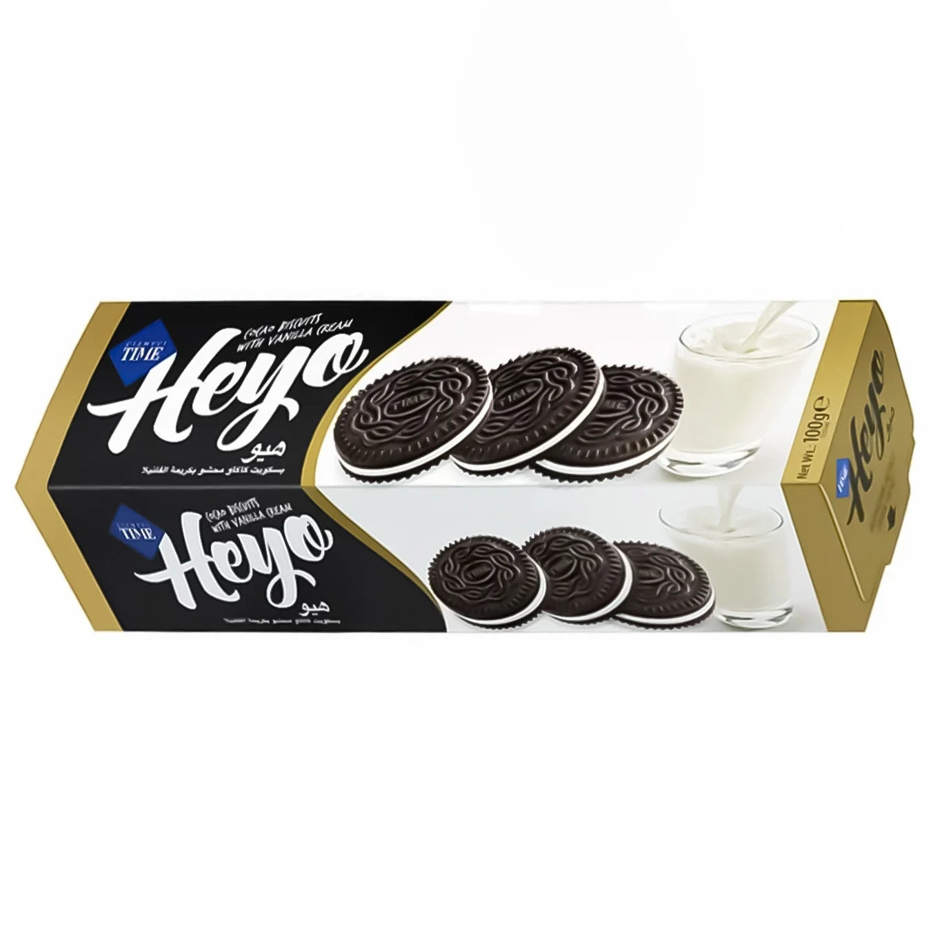 Cizmeci Time Heyo Cocoa Biscuits with Vanilla Cream 24pck x 100g Turkey