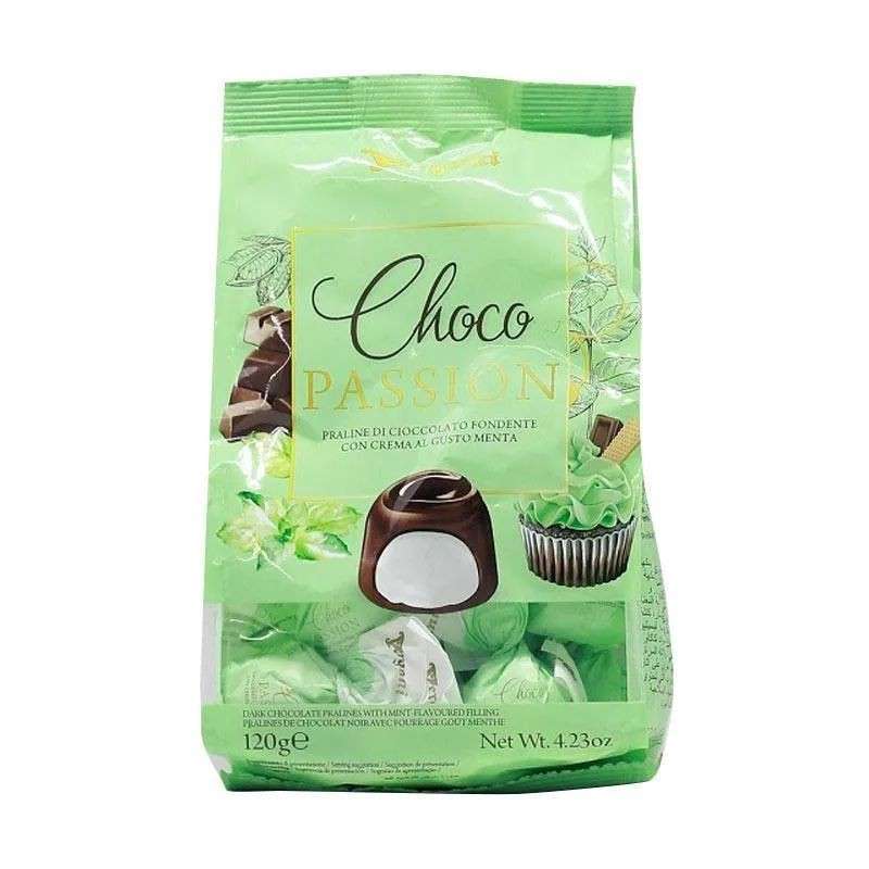 Vergani Choco Passion Dark Chocolate Pralines w/ Mint 120g (Italy)