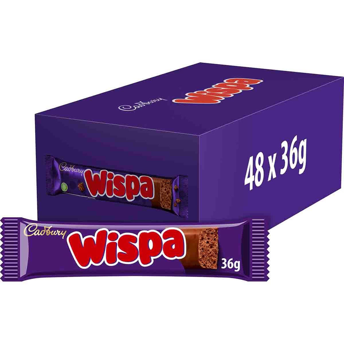 Cadbury Wispa Chocolate Bar 48pck x 36g (Ireland)